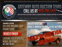 Tablet Screenshot of gatewayautoauctiontexas.com